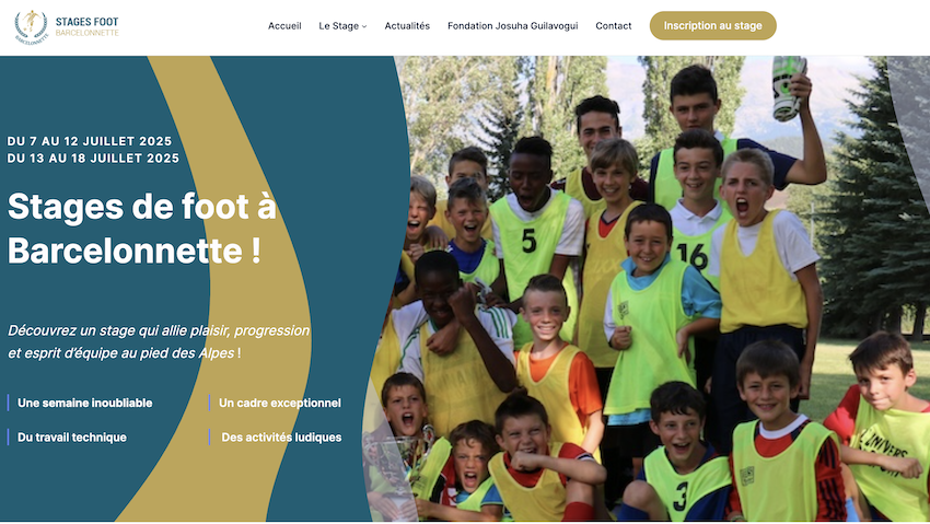 Découvrez le nouveau site du stage de foot à Barcelonnette !